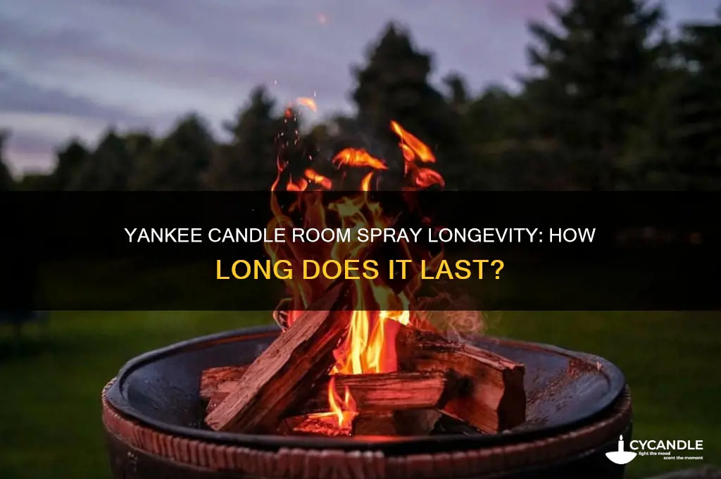 how long does yankee candle room spray last