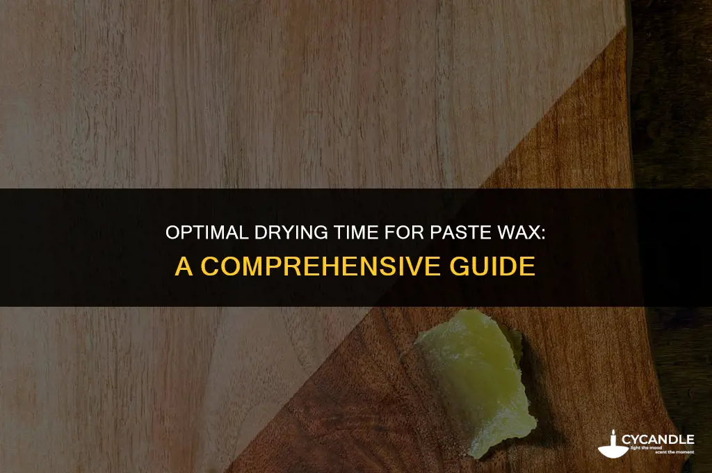 how long for paste wax to dry before use