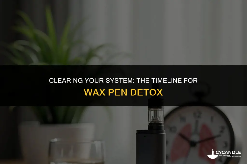 how long for wax pen to get out of system