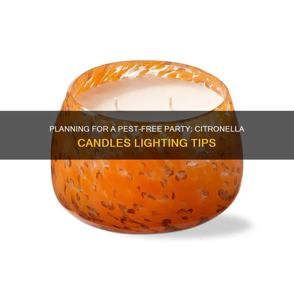 how long in advanced do i loght citronella candles