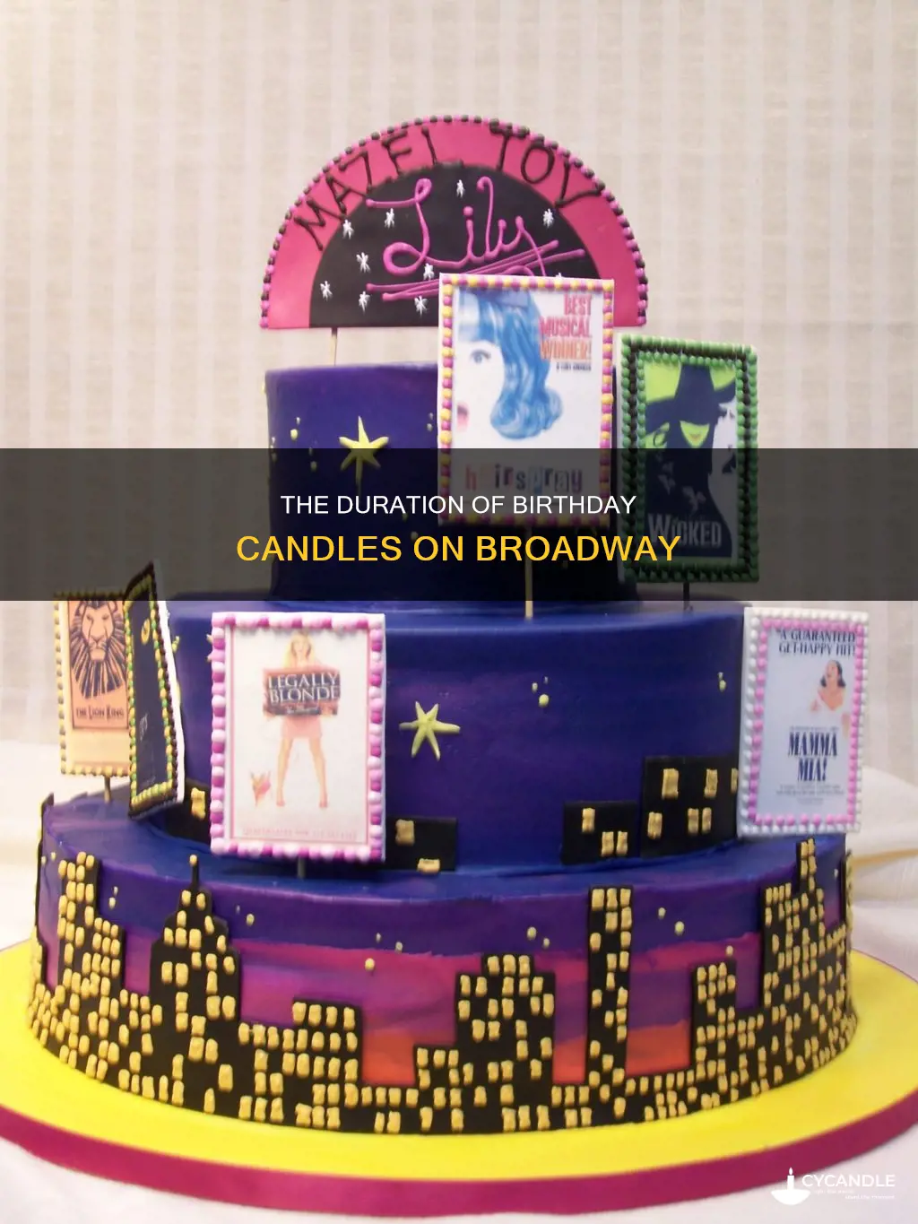 how long is birthday candles on broadway