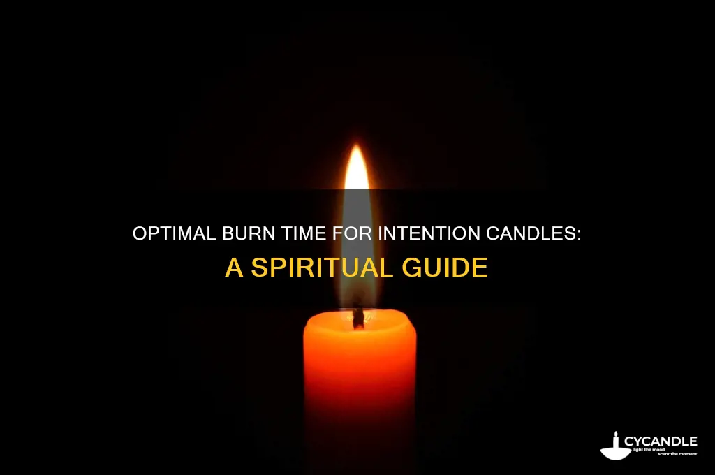 how long should an intention candle burn