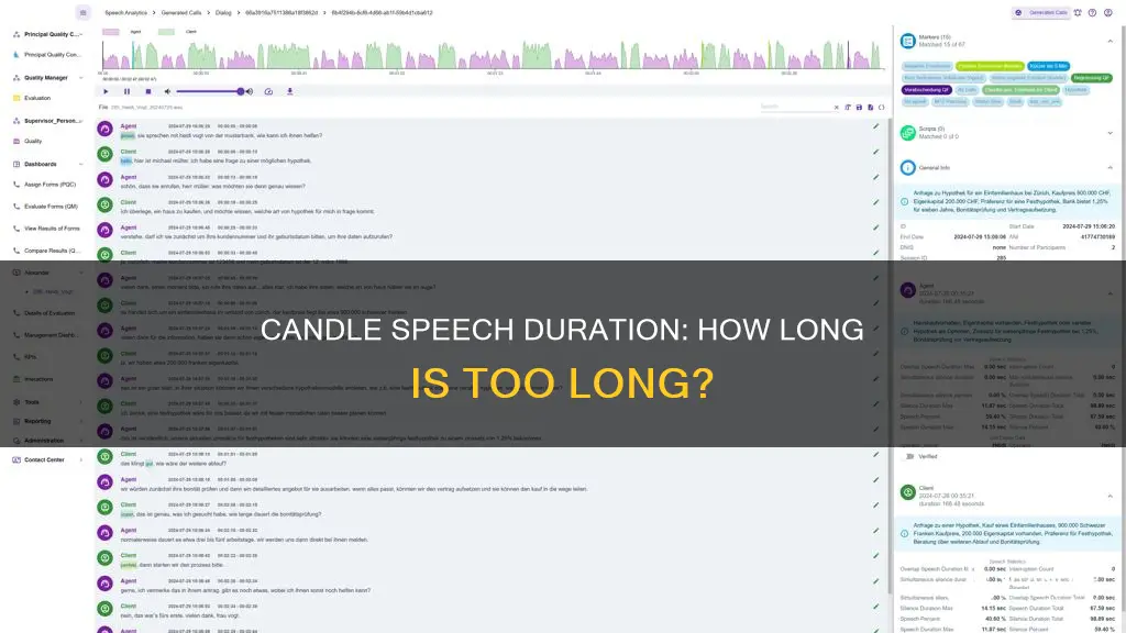 how long should candle speeches be