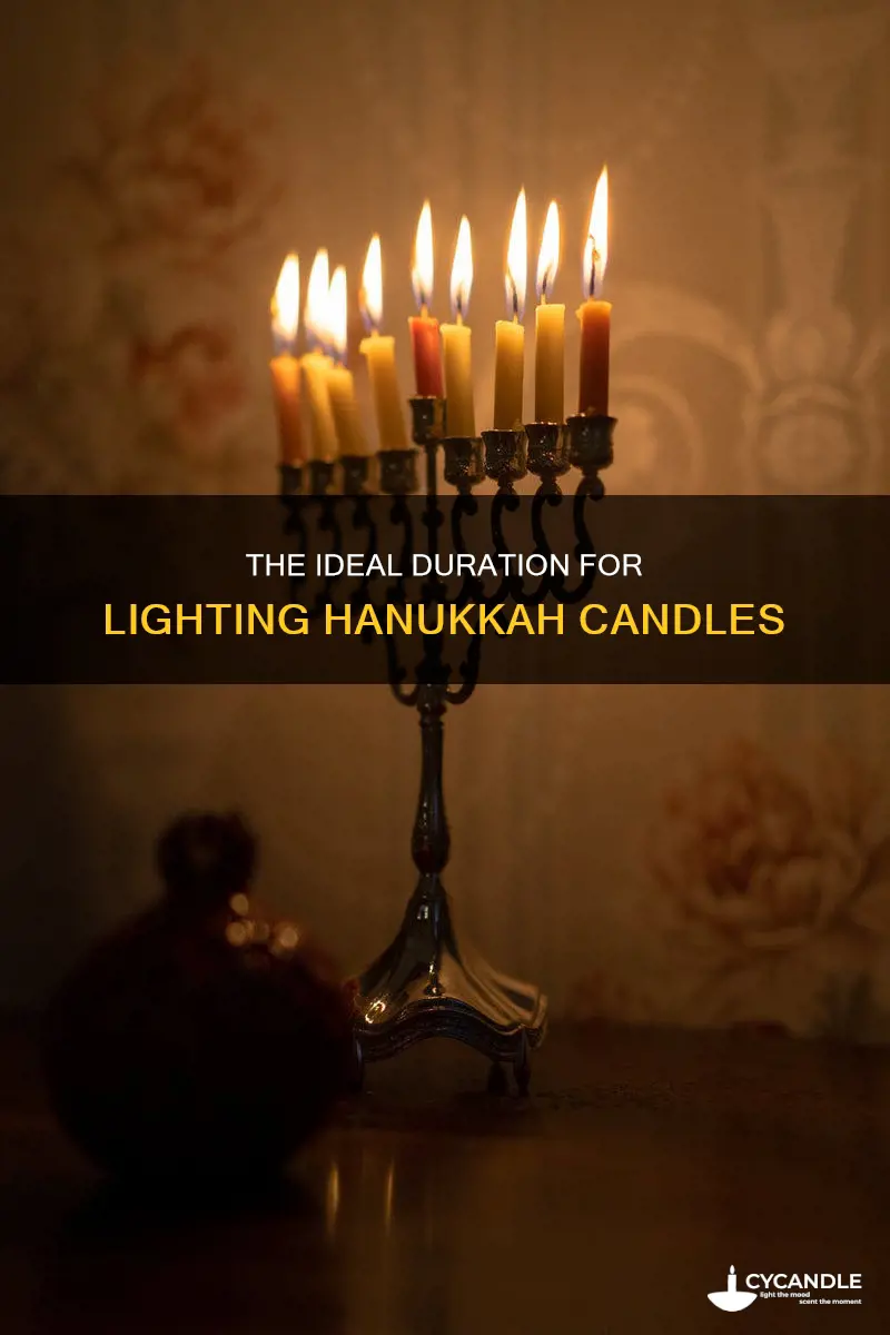how long should hanukkah candles be lit