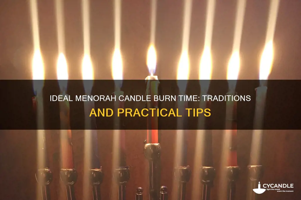 how long should menorah candles burn
