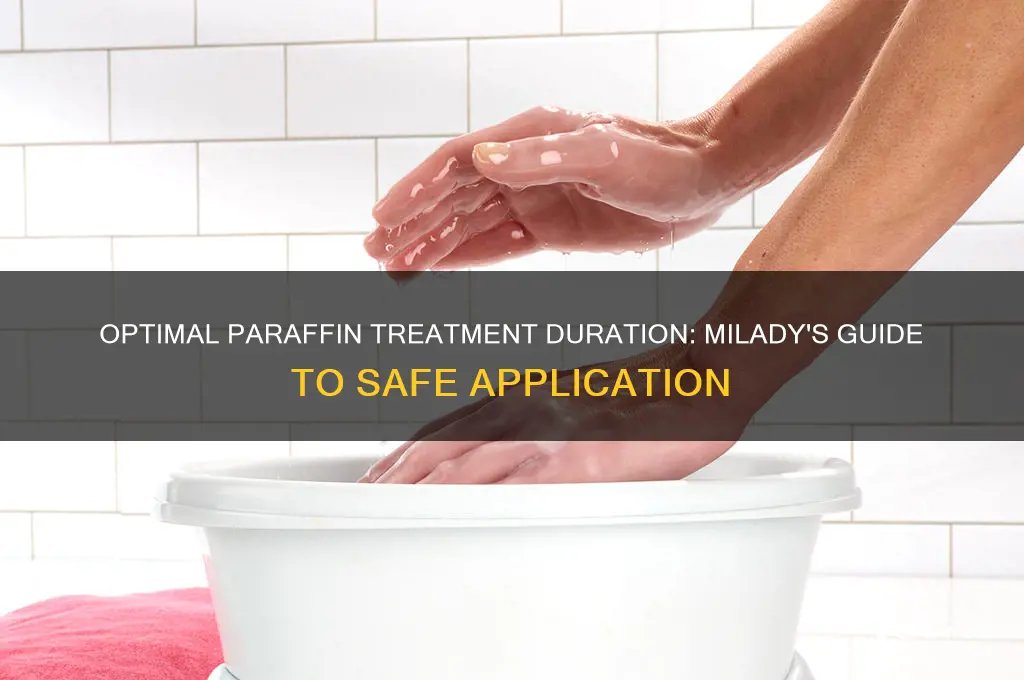 how long should you allow the paraffin milady
