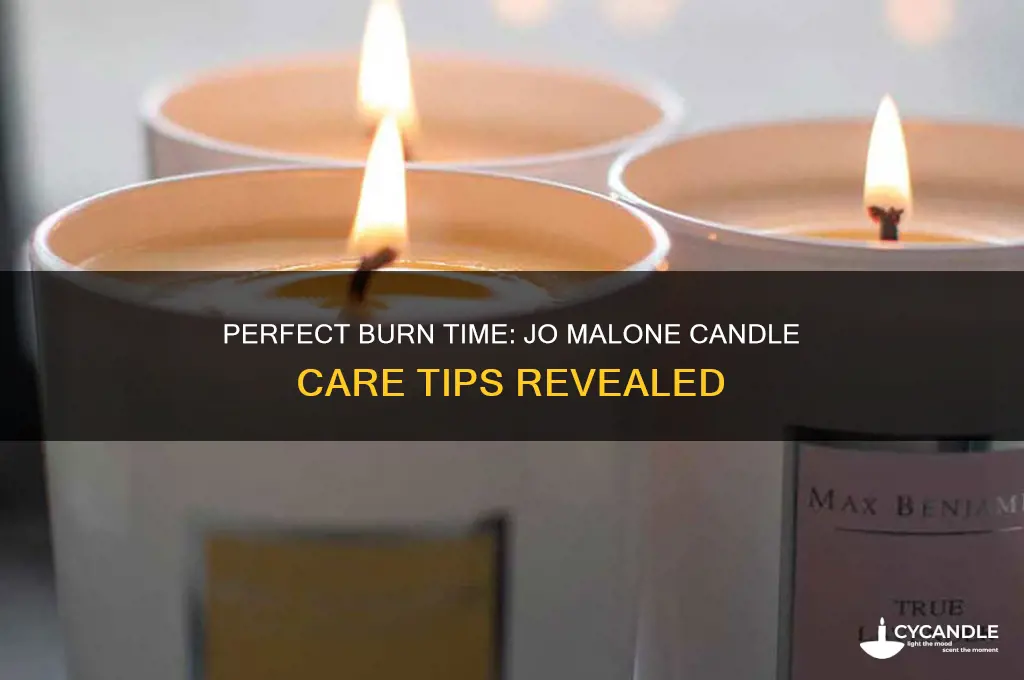 how long should you burn a jo malone candle for