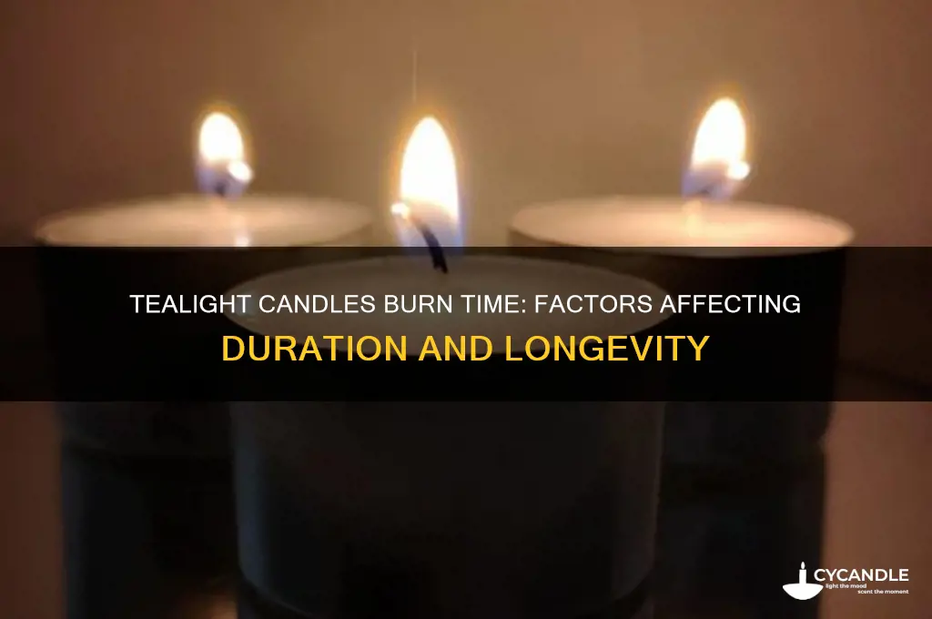 how long tealight candles burn
