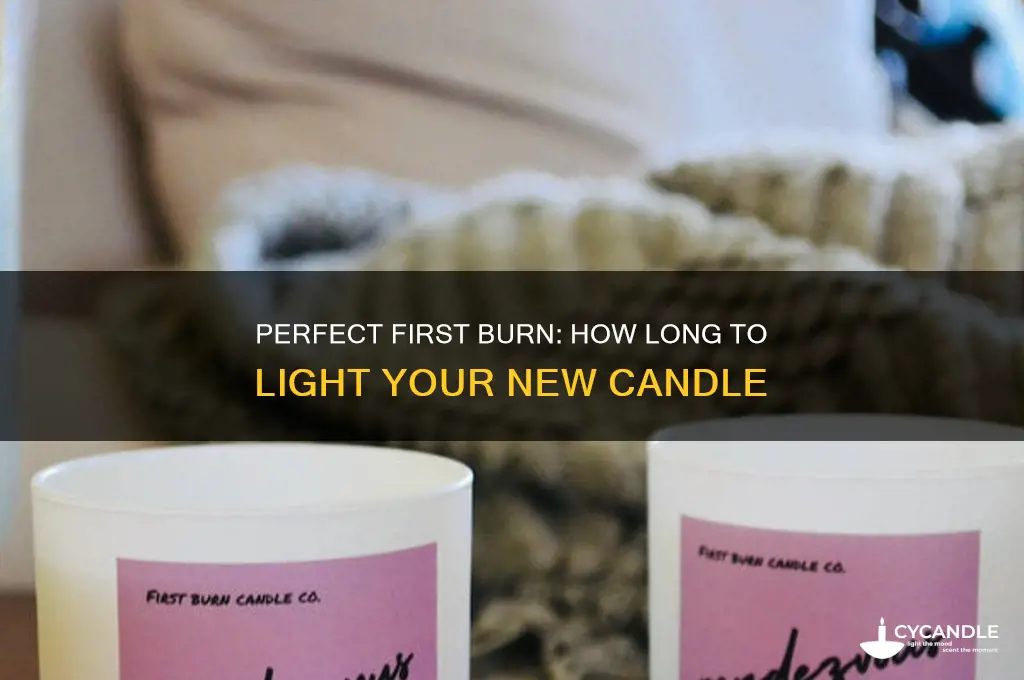 how long to burn a candle the first time