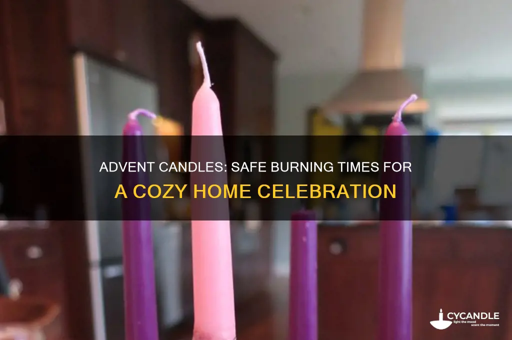 how long to burn advent candles at home