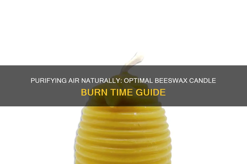 how long to burn beeswax candles to purify air