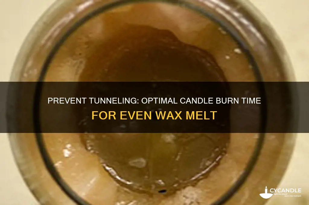 how long to burn candle to prevent tunneling