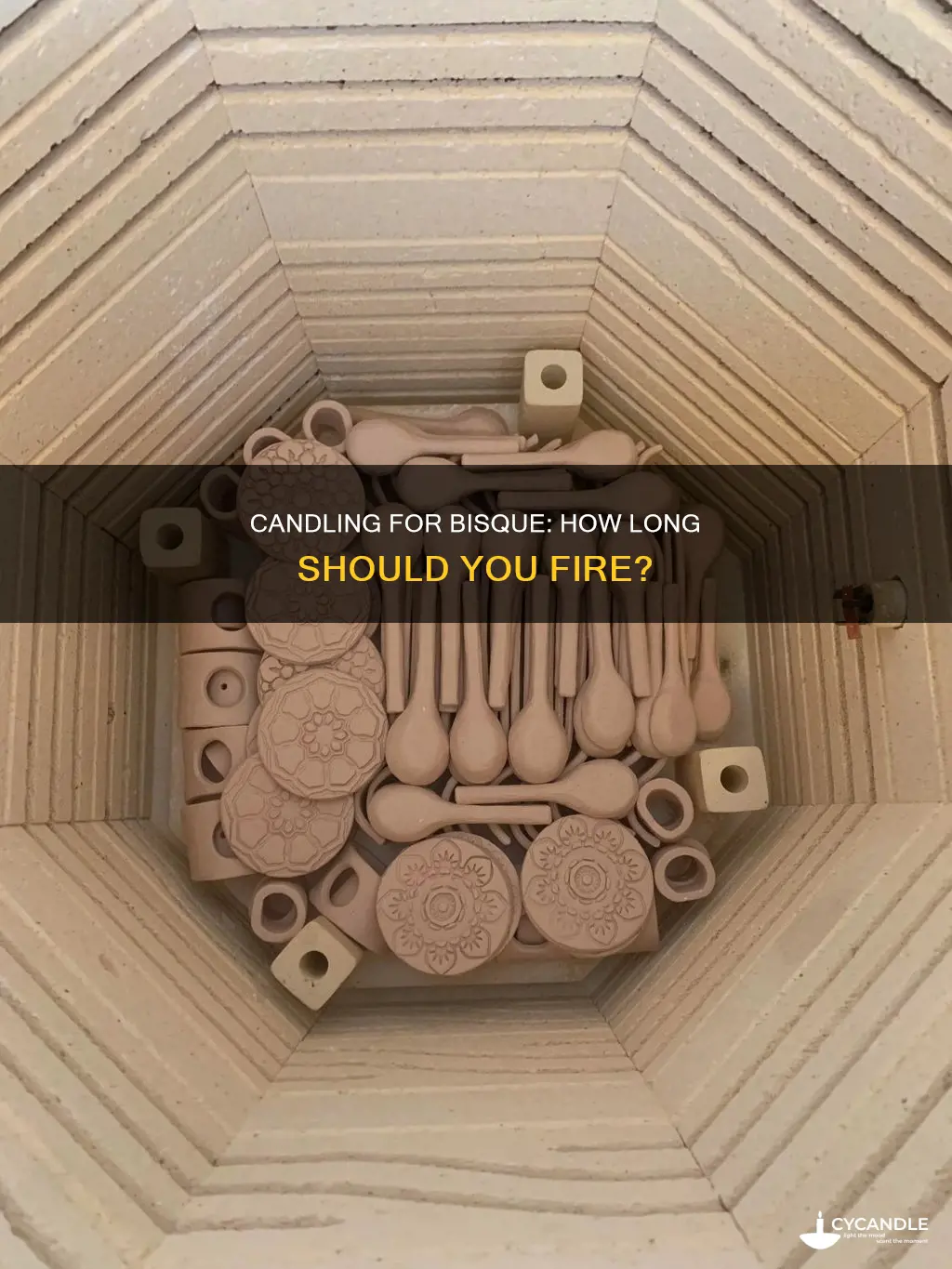 how long to candle fire for bisque kiln