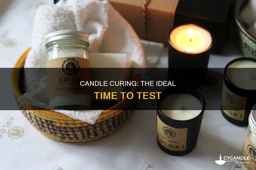how long to cure candle before testing