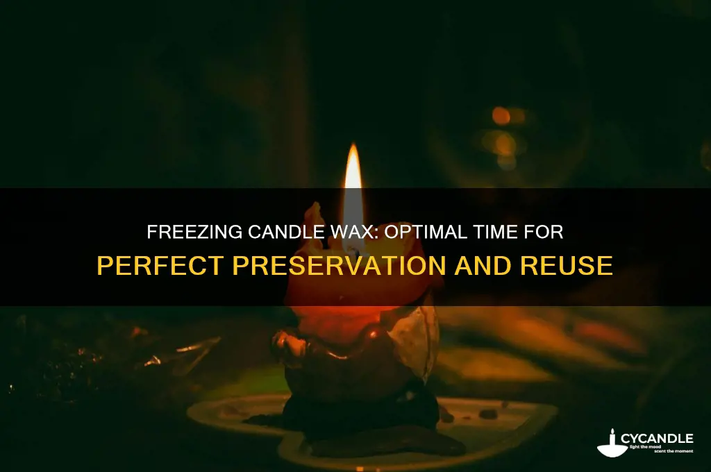 how long to freeze candle wax
