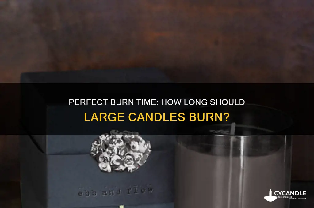 how long to let large candles burn