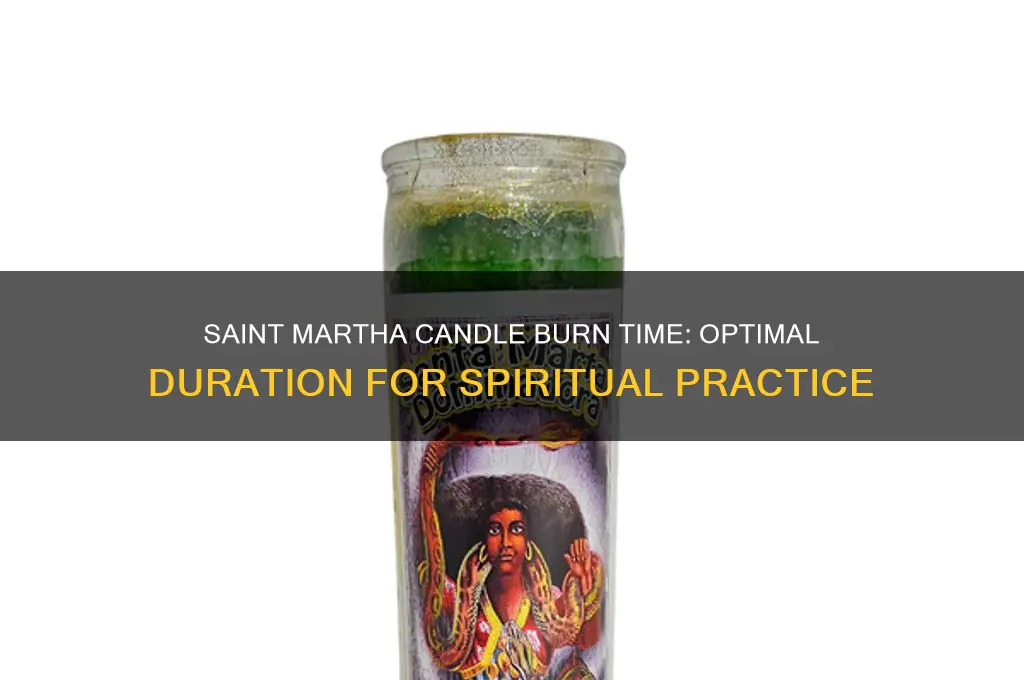 how long to let my saint martha candle burn