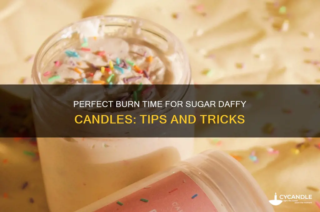 how long to let sugard daffy candle burn