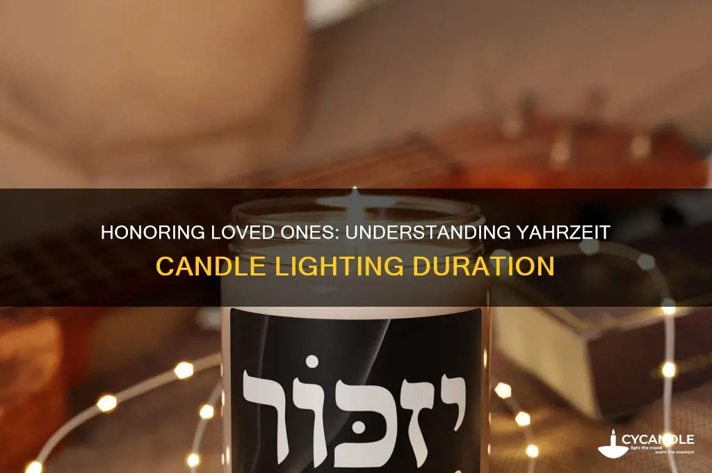how long to light a yarzheit candle
