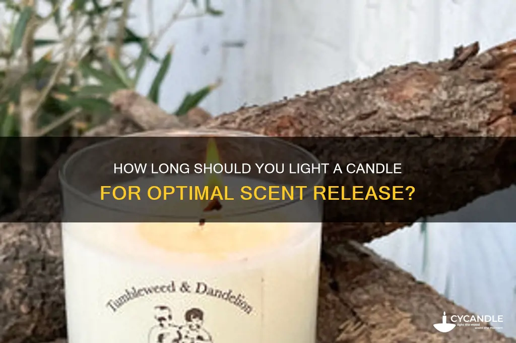 how long to light candle before secent is relea