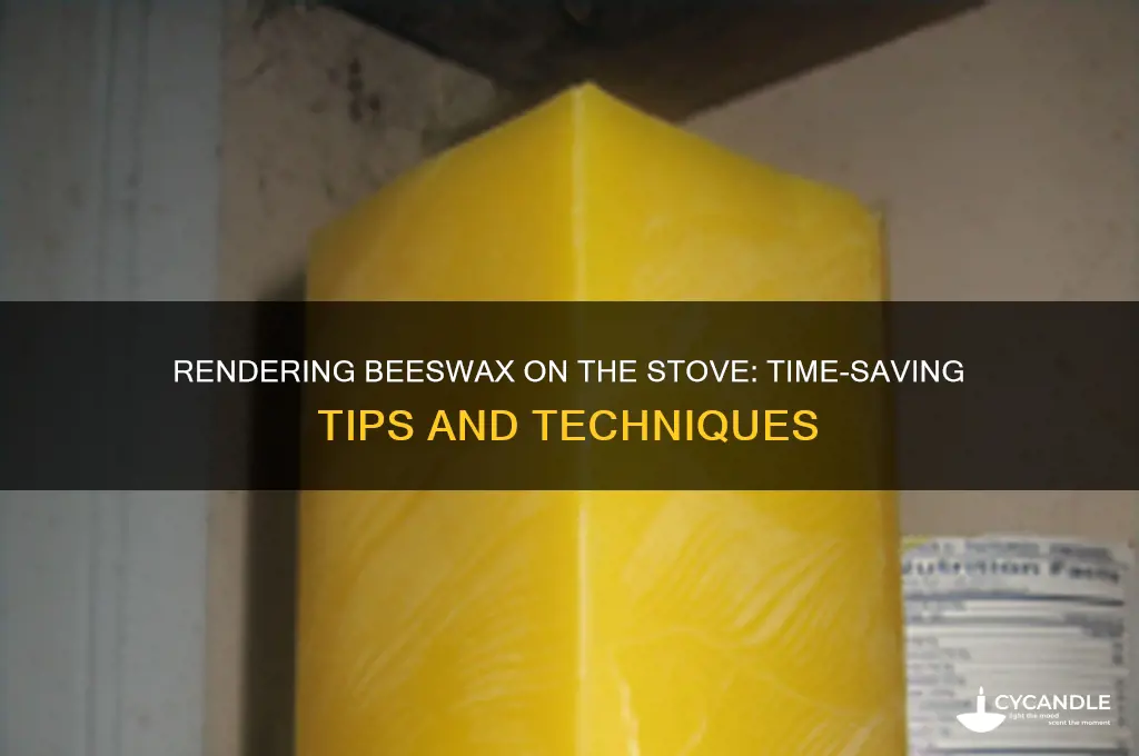 how long to render beeswax on stove