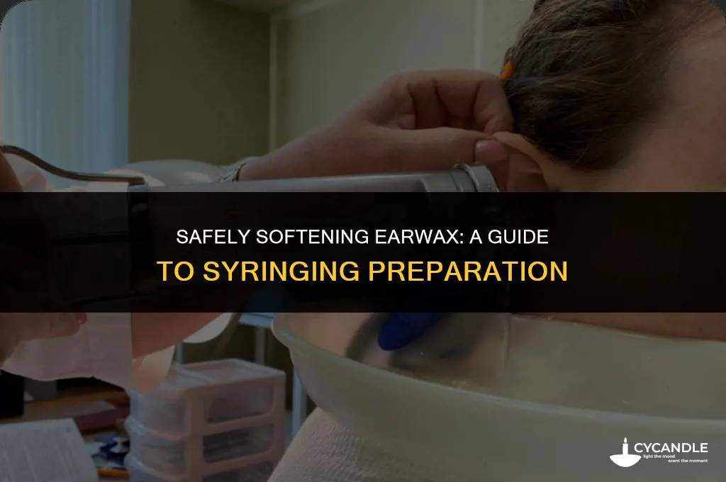 how long to soften ear wax before syringing