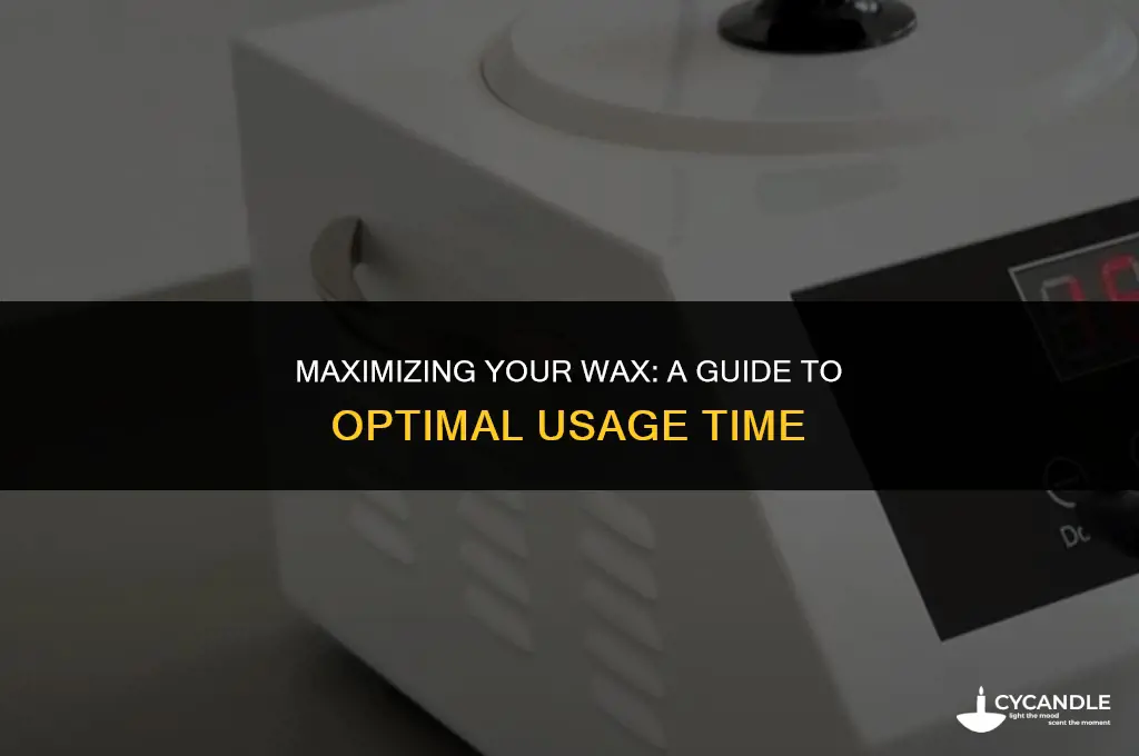 how long to use a gram of wax