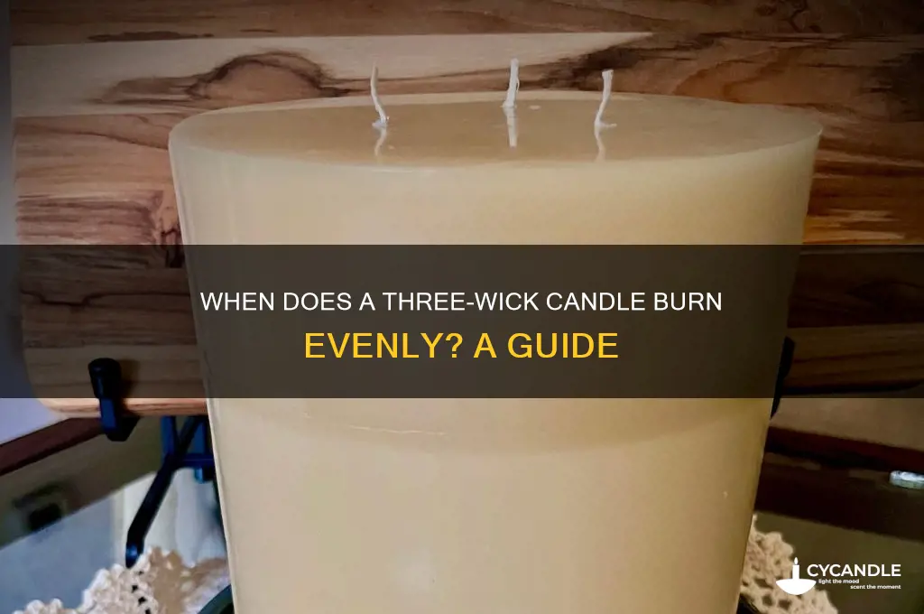 how long until a three wick candle gets even