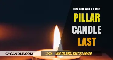 Candle Burning: 6-Inch Pillar's Longevity