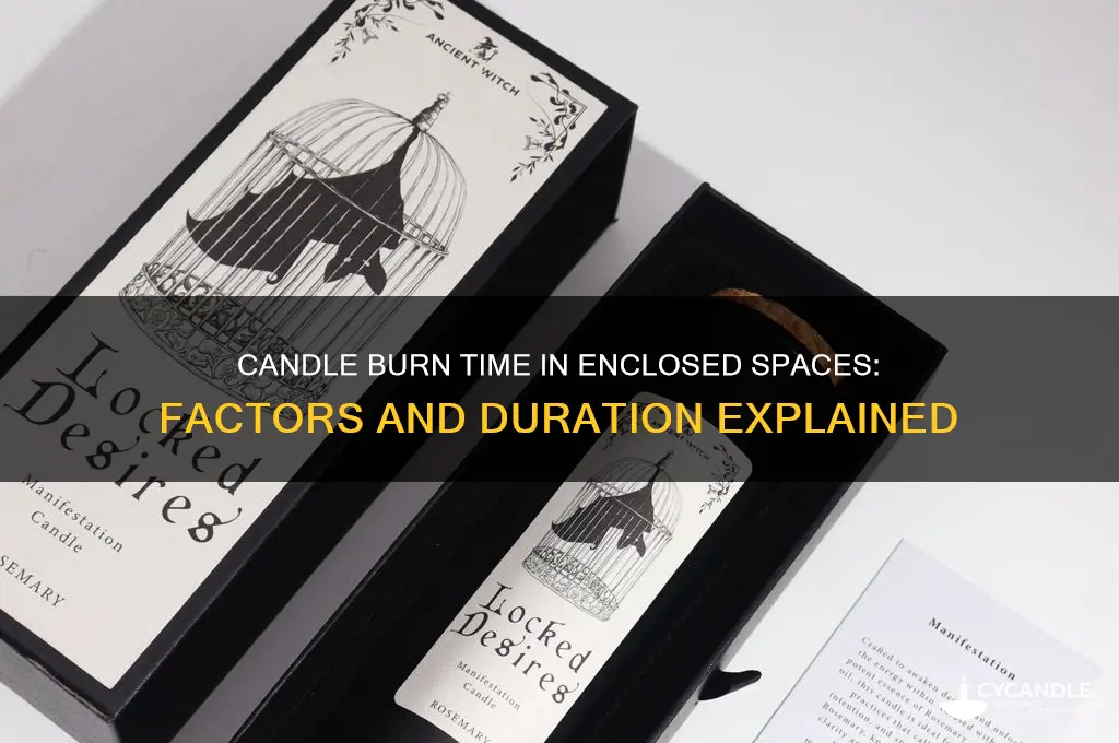 how long will a candle burn in an enclosed space