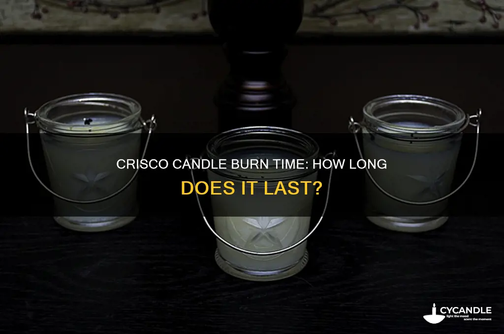 how long will a crisco candle burn