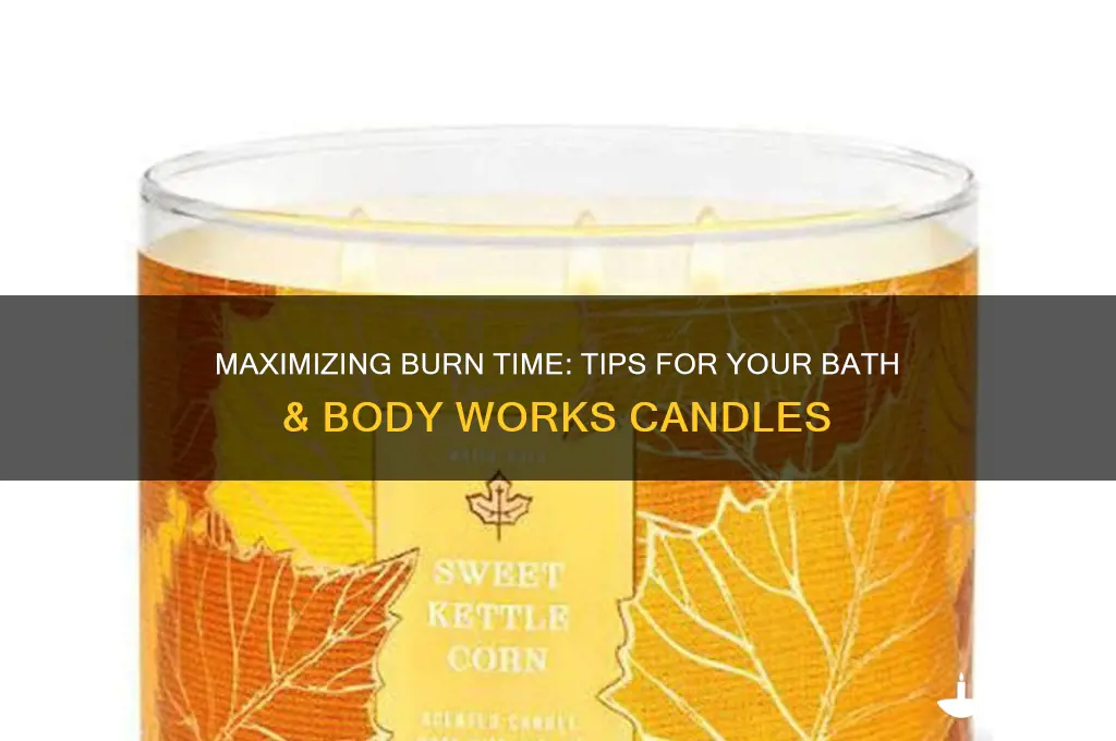 how low can you burn bath and body works candle