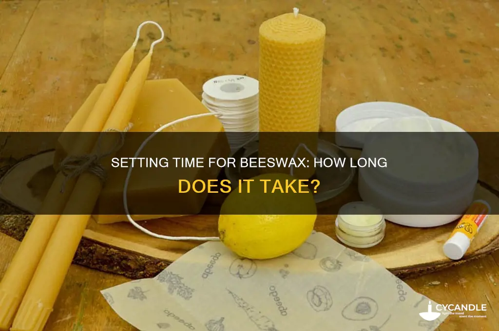 how low does beeswax take to set