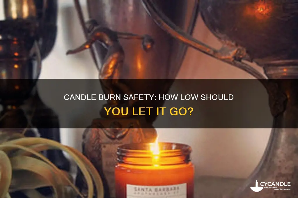 how low should you let a candle burn