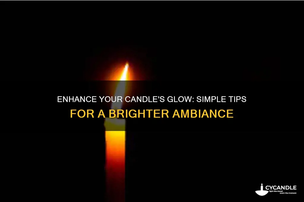 how make candle glow