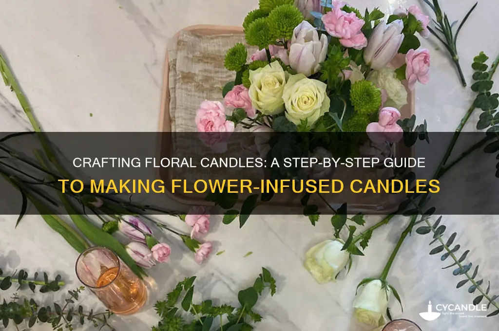 how make candle with flower