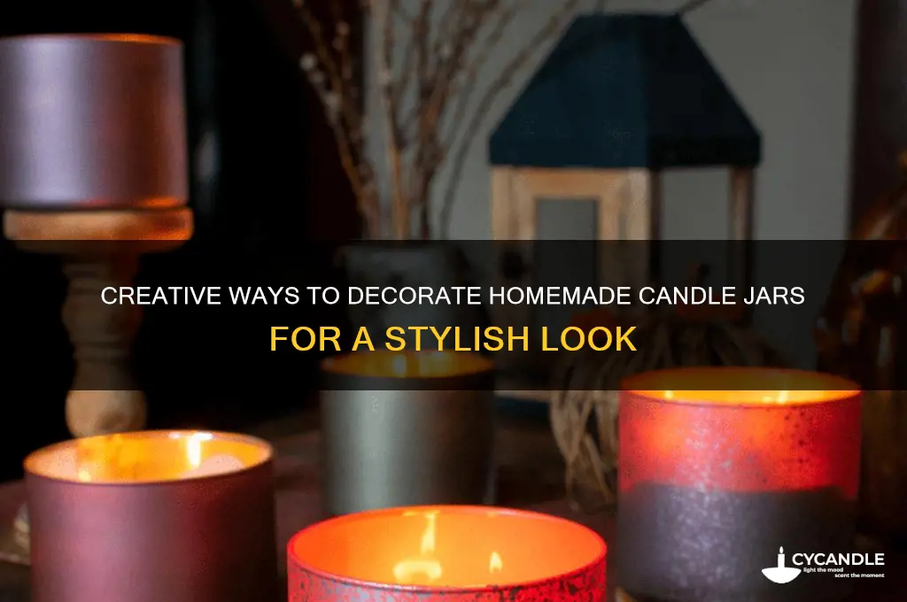 how make homemade candle jars pretty