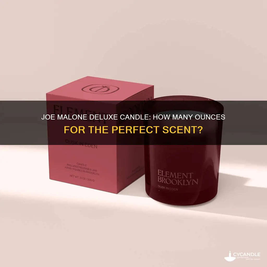 how manh oz for the delux joe malone candle