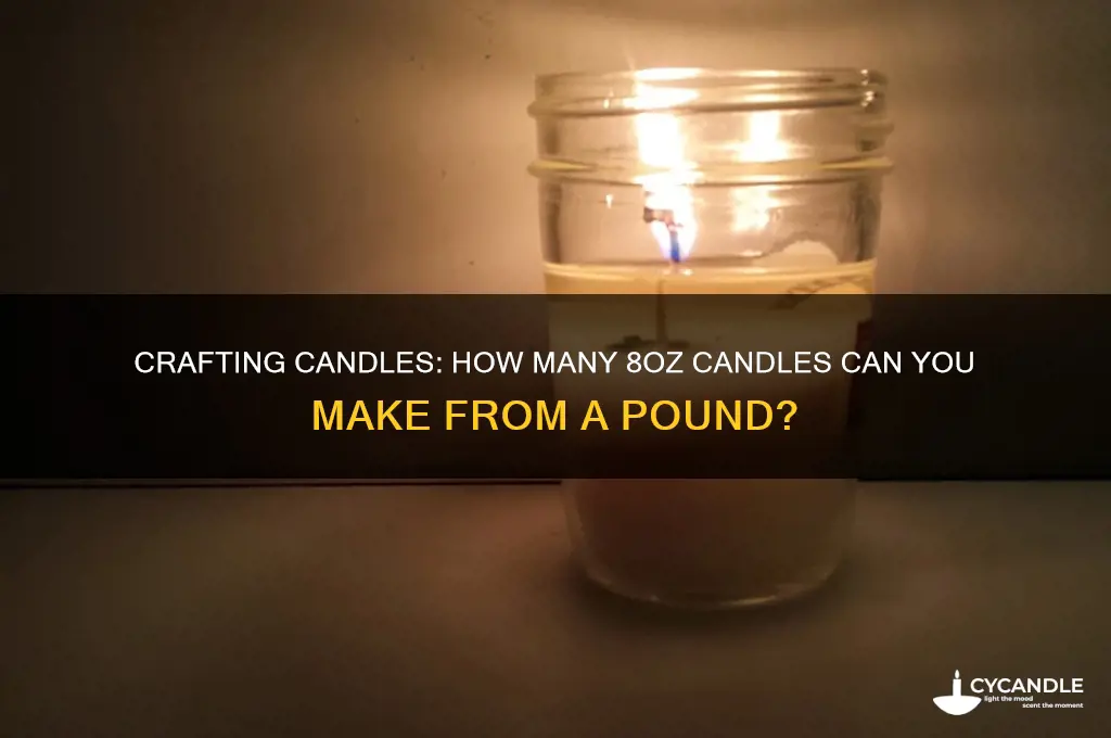 how many 8oz candles will a pound make