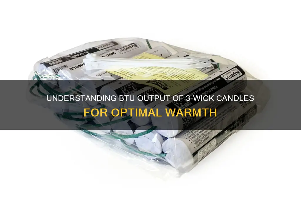 how many btu 3 wick candle