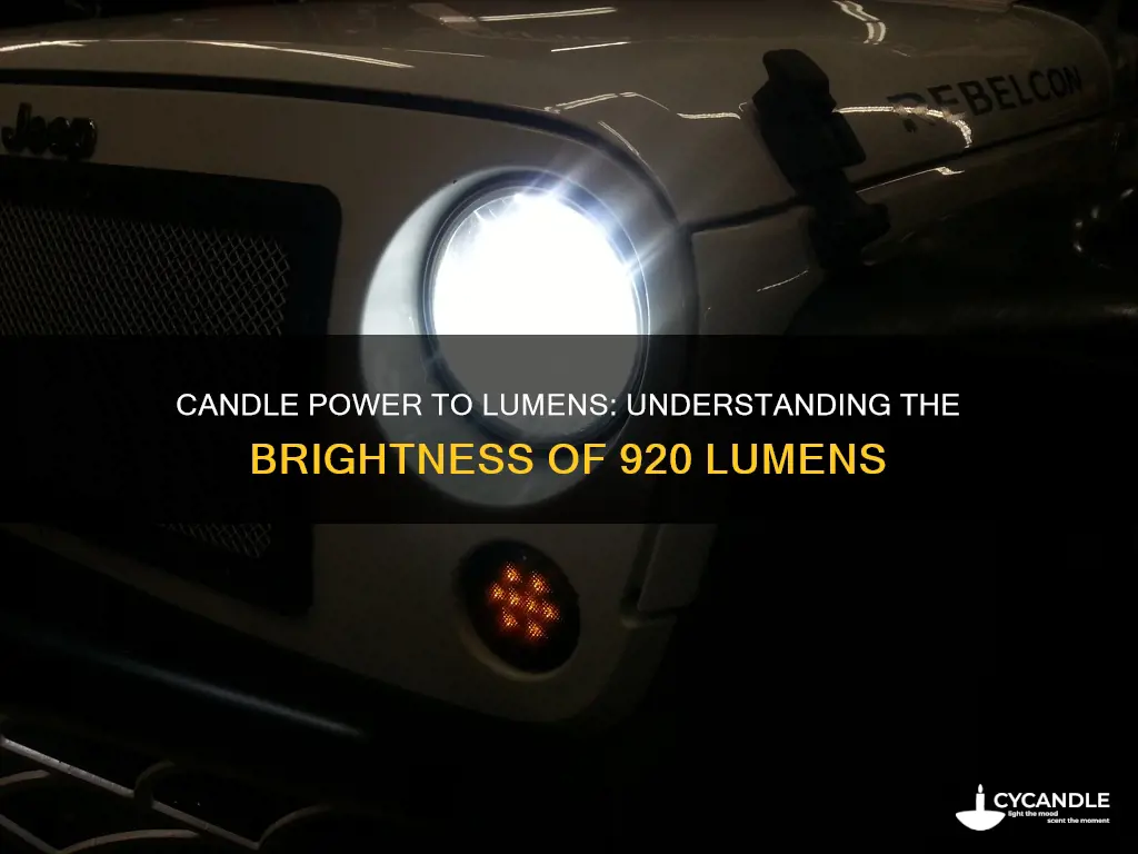 how many candle power is 920 lumens