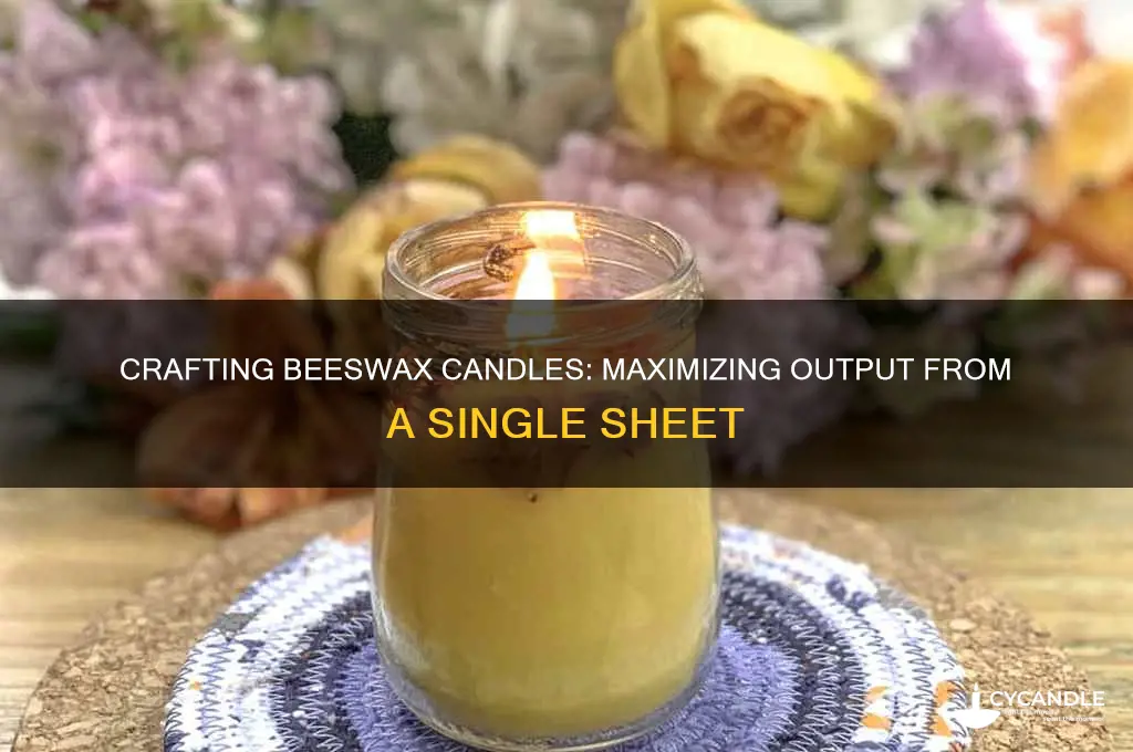 how many candles can be made from a beeswax sheet