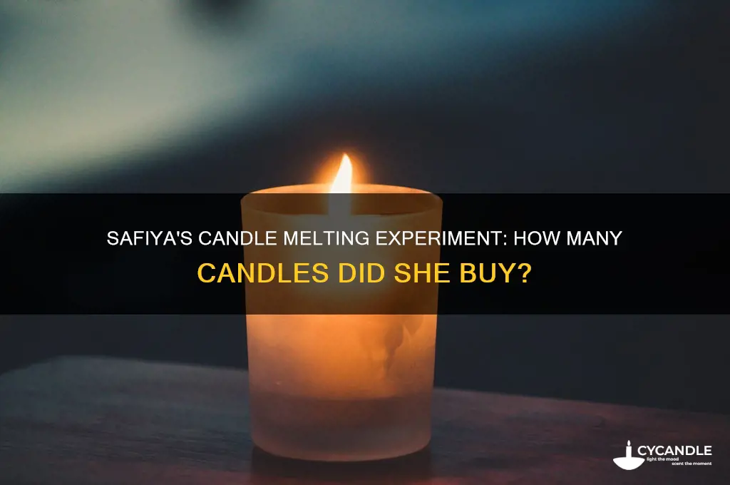 how many candles did safiya buy to melt