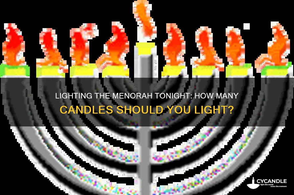 how many candles do i light on the menorah tonight