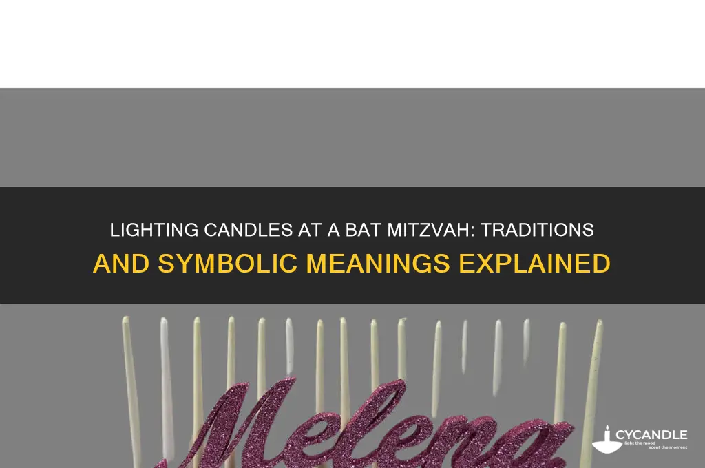 how many candles do you light at a bat mitzvah
