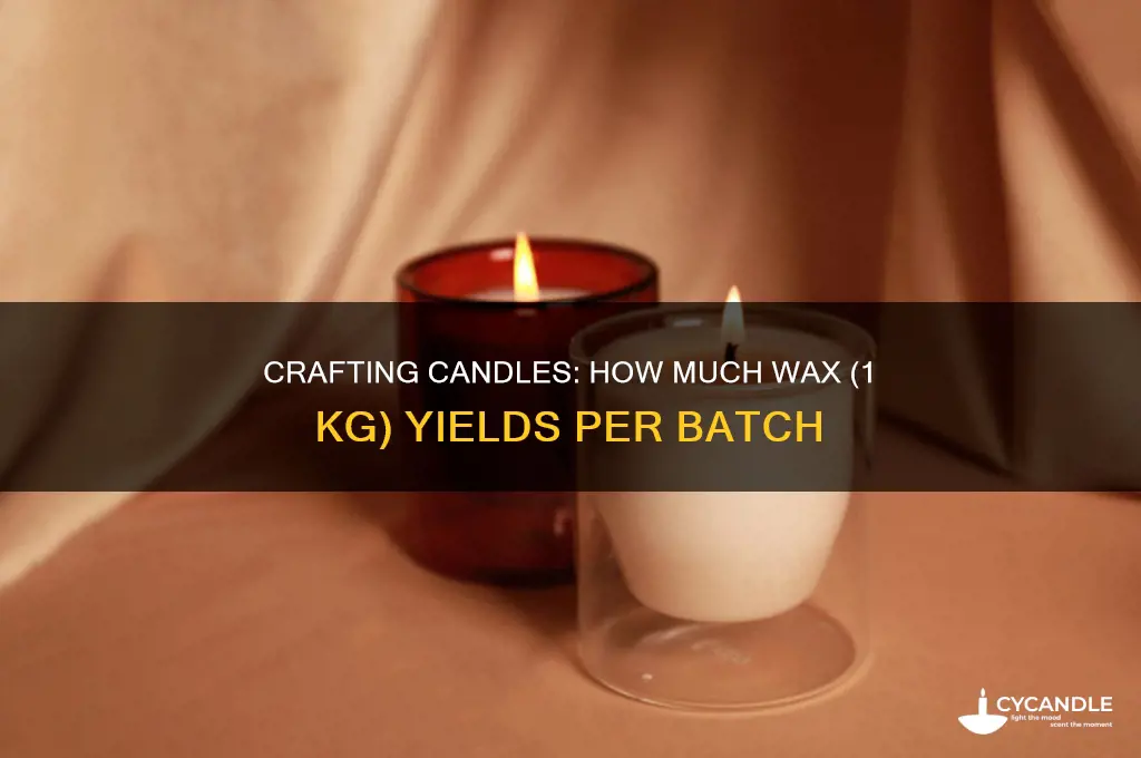 how many candles does 1 kg of wax make
