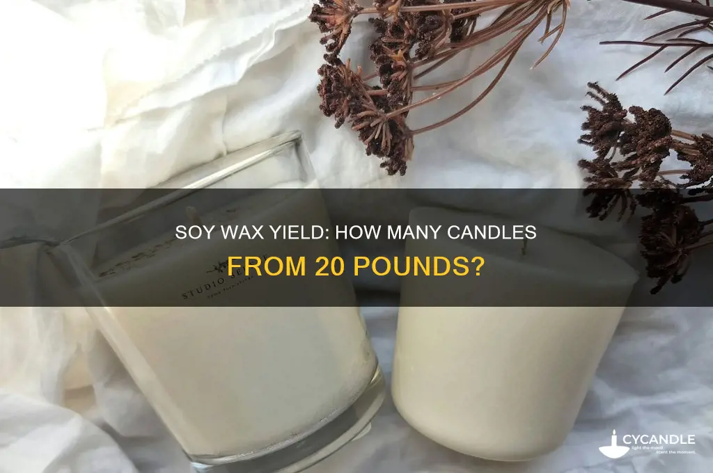 how many candles does 20 pounds of soy wax yeild