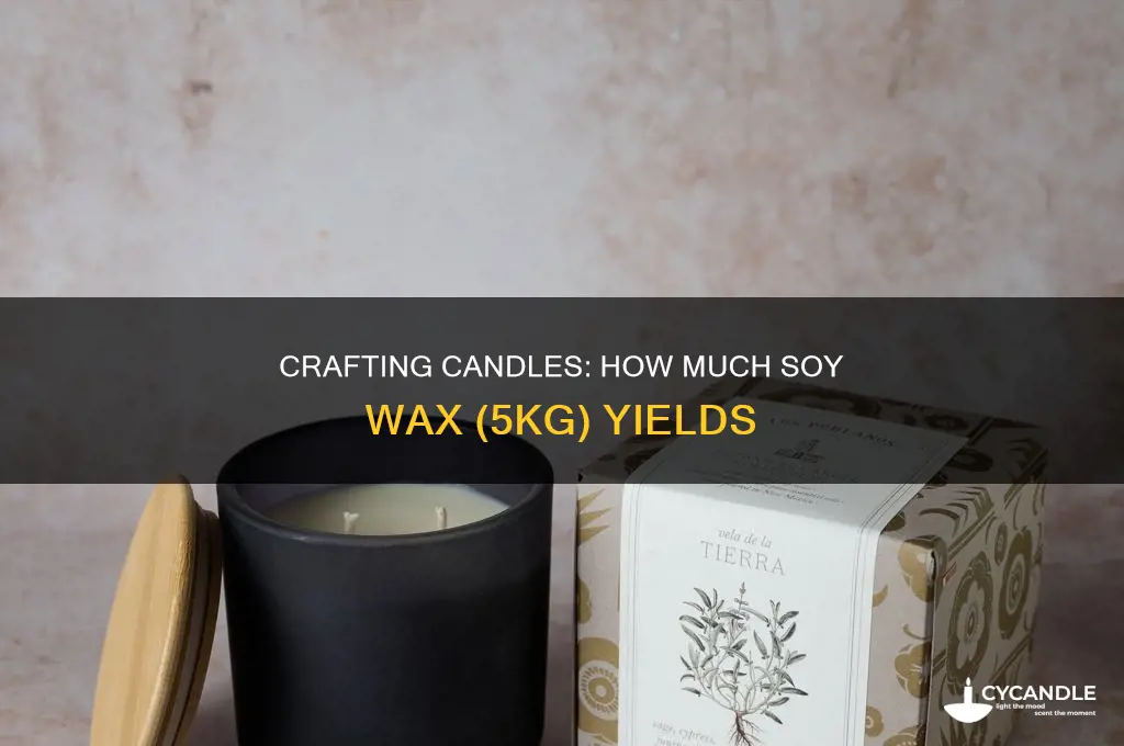 how many candles does 5 kg of soy wax make
