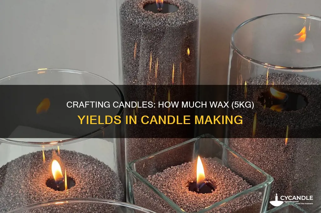 how many candles does 5kg of wax make