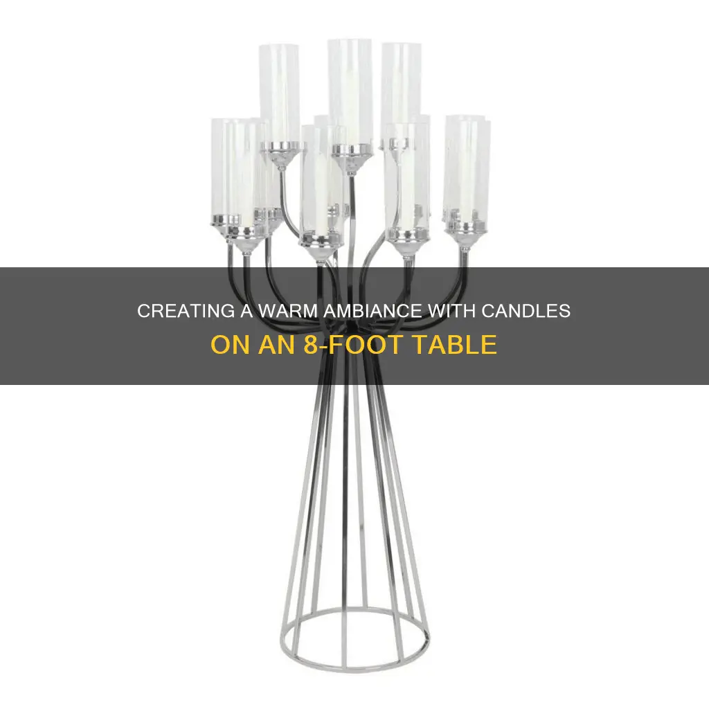 how many candles for 8 ft table